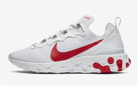 nike 55 wit|React Element 55 'White University Red' .